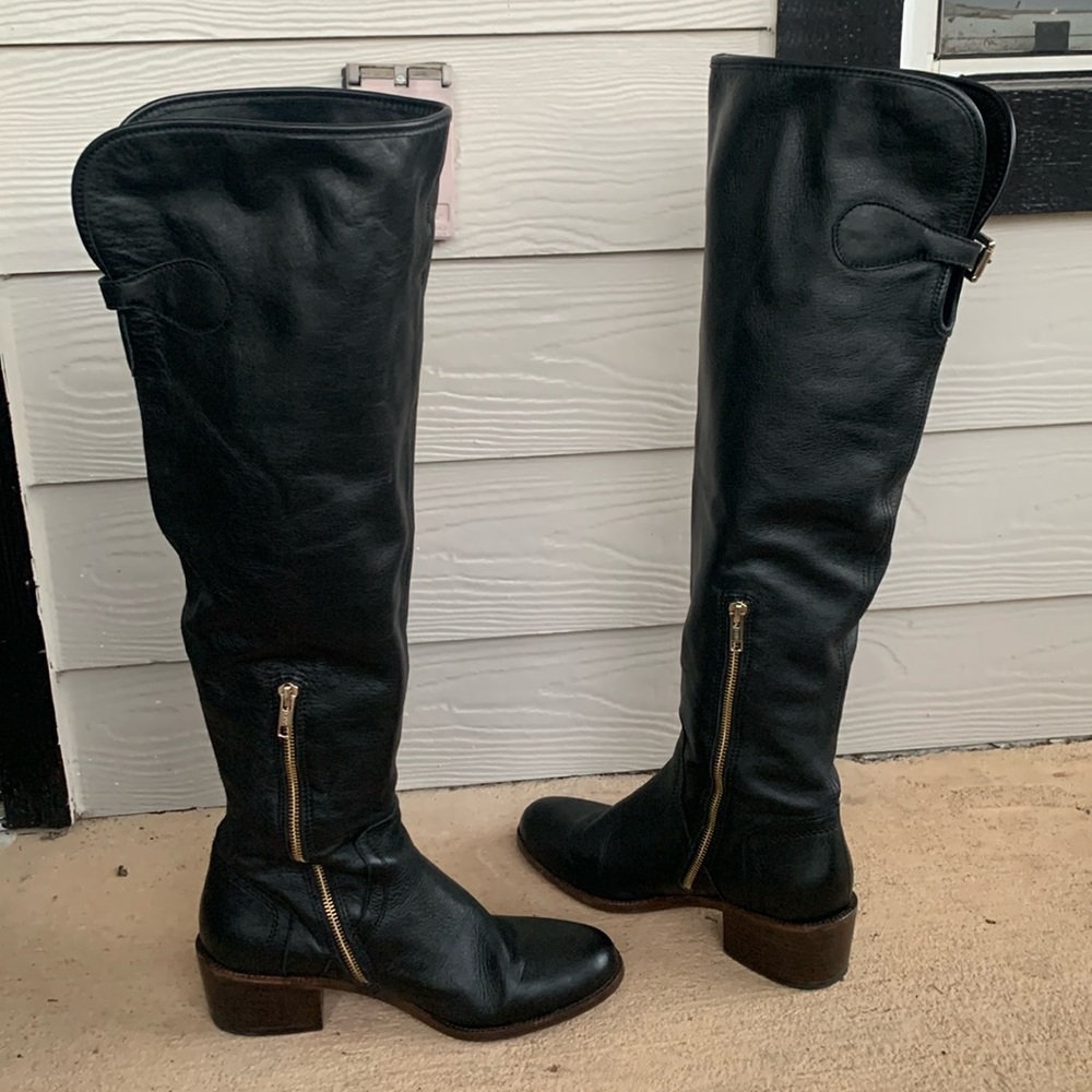 COACH Sleek Black Over The Knee High Palmera 2 Boots - Picture 10 of 16